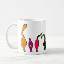 Taza De Café Frascos de gato coloridos
