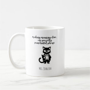 Taza De Café Frase de gramática perfectamente puntuada con sign