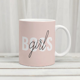 Taza De Café Frase del jefe del Chica rosado Pastel moderno