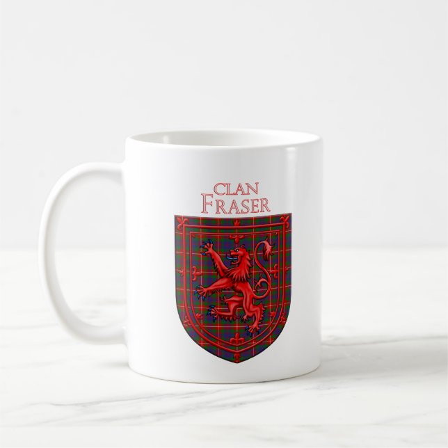 Taza De Café Fraser of Lovat Tartan Scottish Plaid (Izquierda)