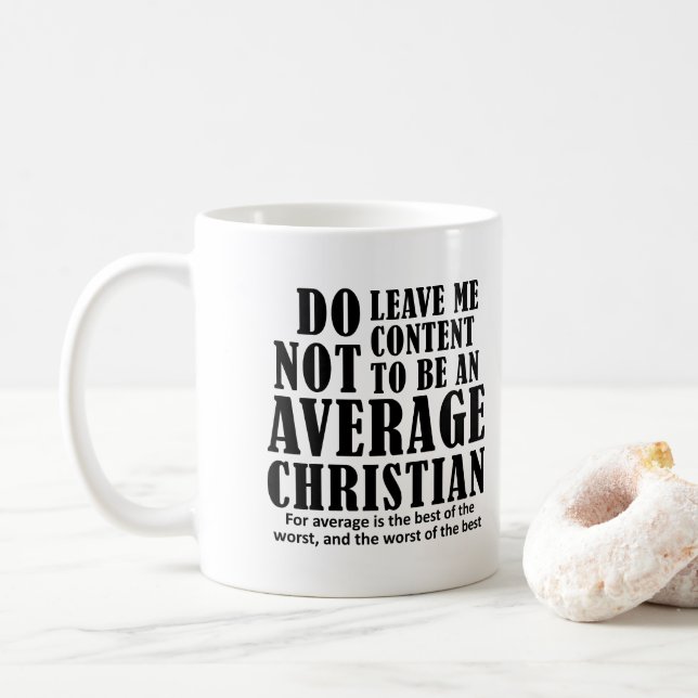 Taza De Café Frases y dichos cristianos promedio (Con donut)