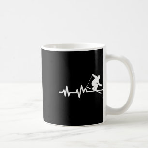 Taza De Café Frecuencia cardíaca de esquí Esquiador de esquí