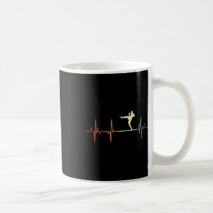 Taza De Café Frecuencia cardíaca de kickboxing vintage del cora