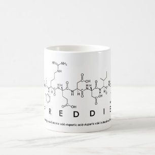 Taza De Café Freddie peptide name mug