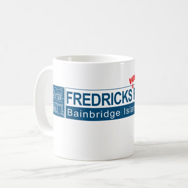 TAZA DE CAFÉ FREDRICKS CASAS MUY FINAS (Anverso izquierdo)
