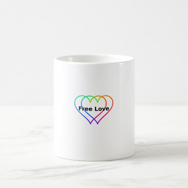 Taza De Café Free Love Classic Mug, 11 oz (Centro)