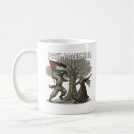 Taza De Café Free Palestine Mug – Roots of Resistance