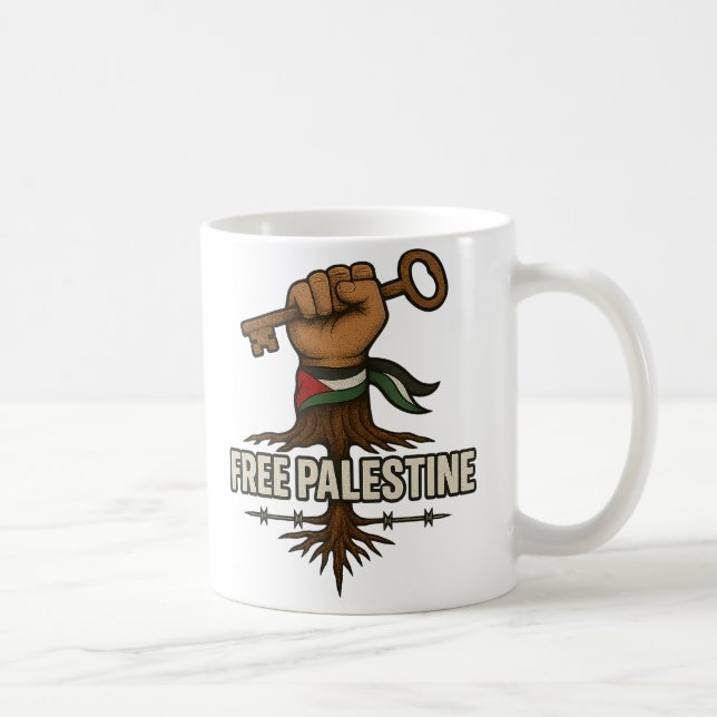 Taza De Café Free Palestine Mug  Support Palestinian Solidarity (Derecha)