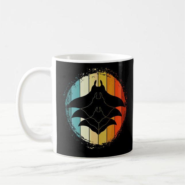 Taza De Café Freediding Stingray Manta Animal Ocean Manta Ray (Izquierda)