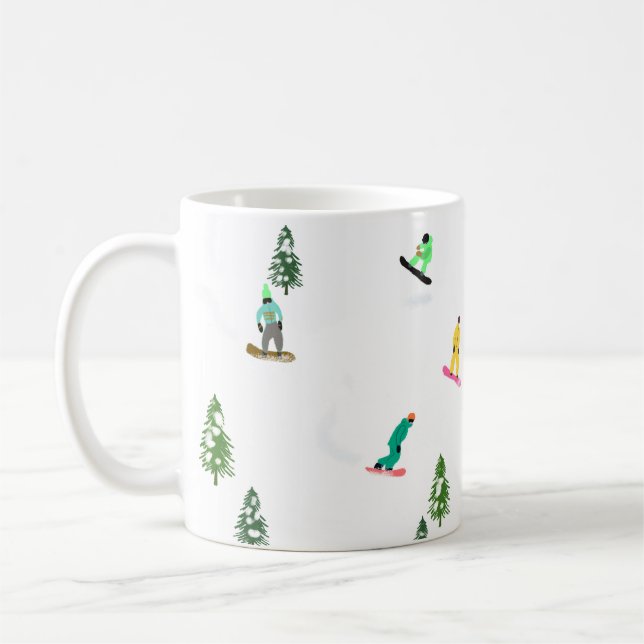Taza De Café Freeride Snowboard Snowboard Snowboarder (Izquierda)