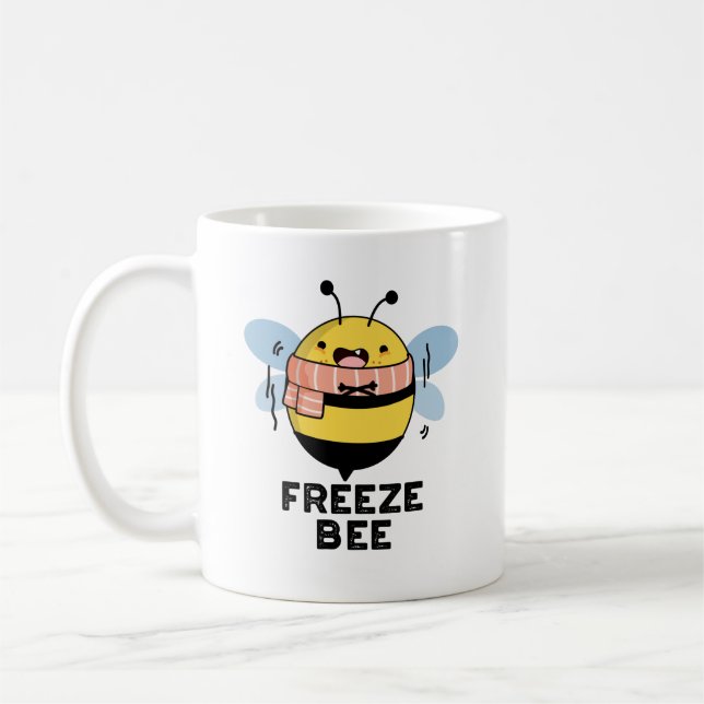 Taza De Café Freeze Bee Funny Insect Bug Pun (Izquierda)
