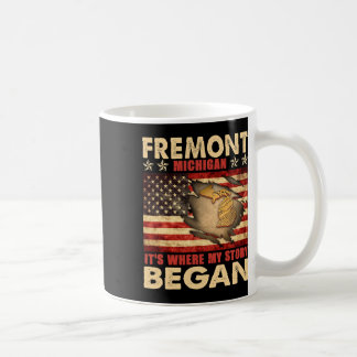 Taza De Café Fremont Michigan Bandera Estadounidense 4 De Julio