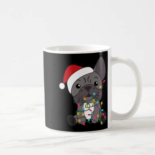 Taza De Café French Bulldog Christmas Snow Winter Animals  (Derecha)