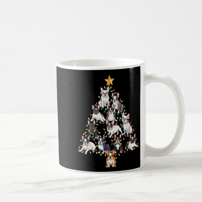 Taza De Café French Bulldog Christmas Tree Frenchie Dog Xmas Pa (Derecha)