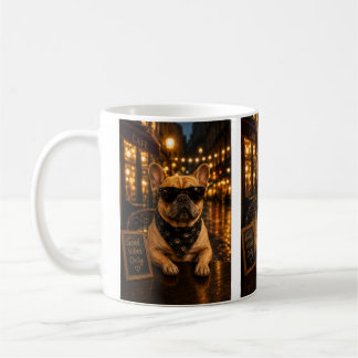 Taza De Café French Bulldog Coffee Lover – Cute Dog with Sungla