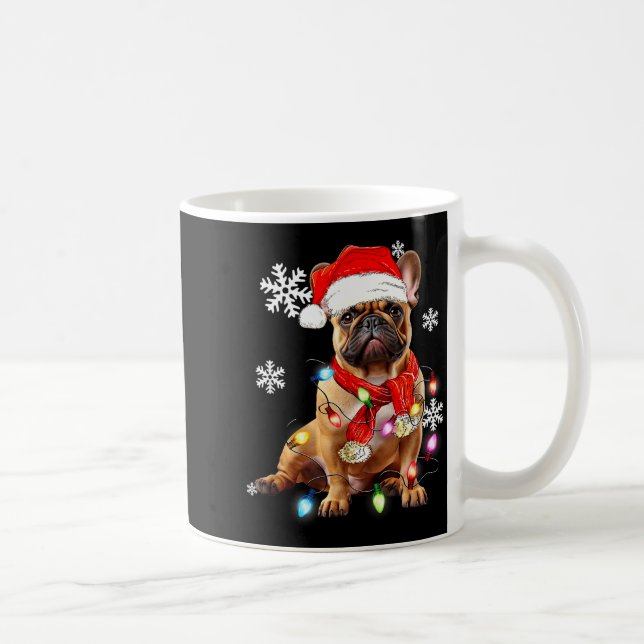 Taza De Café French Bulldog Dog Christmas Light Pajama Pet Xmas (Derecha)