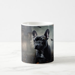 Taza De Café French Bulldog Halloween Aterrador