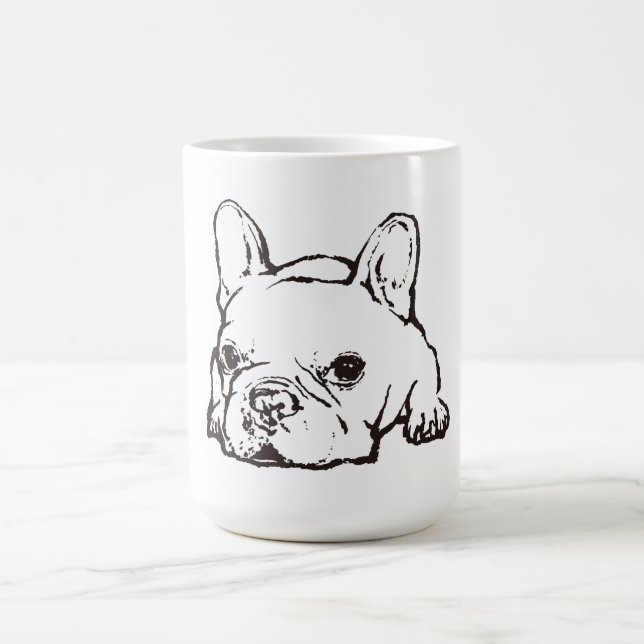 Taza De Café French Bulldog Handwritten Illustration  CoffeeMug (Centro)