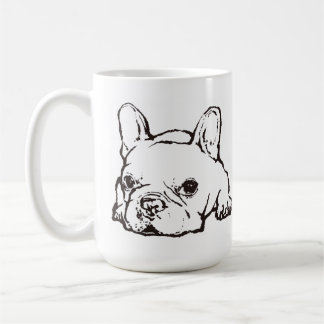 Taza De Café French Bulldog Handwritten Illustration  CoffeeMug