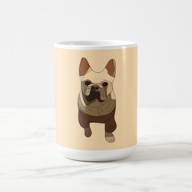 Taza De Café French Bulldog, Soft Peach (Centro)