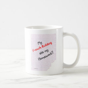 Taza De Café Frenchie Ate My Homework