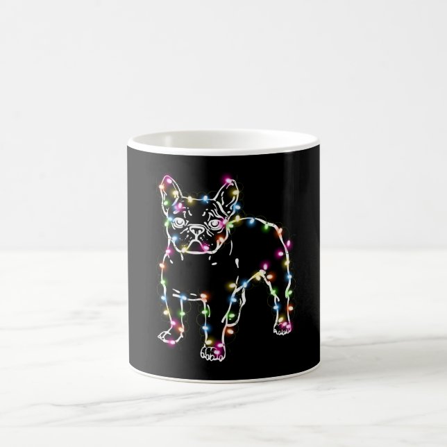 Taza De Café Frenchie con Navidades enciende Feliz Navidad (Centro)