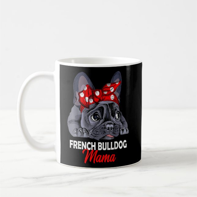 Taza De Café Frenchie Mama Cute Bulldog Francesa (Izquierda)
