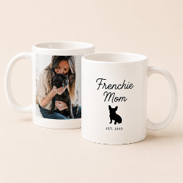 Taza De Café Frenchie Mamá | Foto Personalizada Mamá Perro Bull