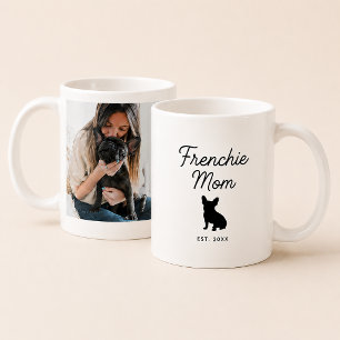 Taza De Café Frenchie Mamá   Foto Personalizada Mamá Perro Bull