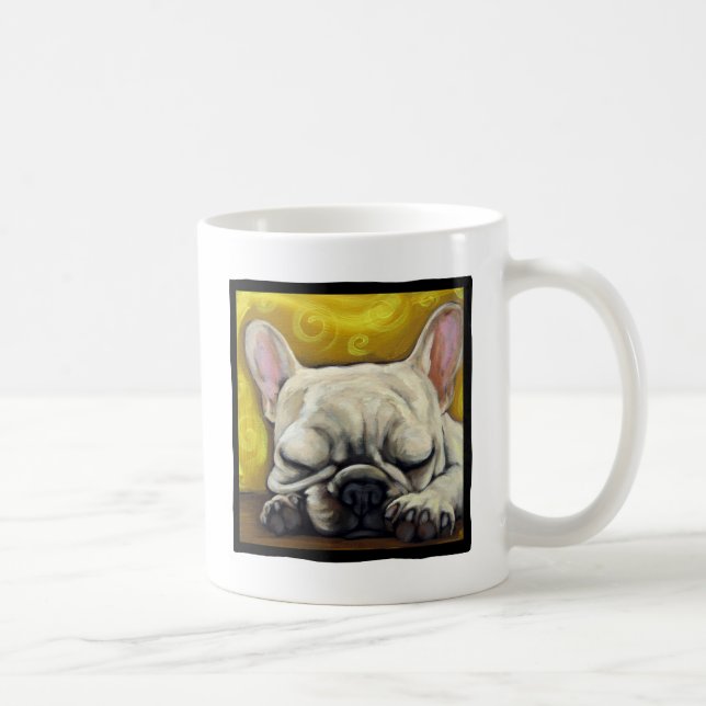 Taza De Café Frenchie soñoliento (Derecha)