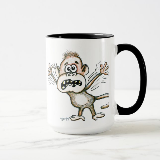 Taza de café frenética del mono (Derecha)