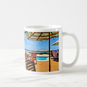 Taza De Café Frente a la playa