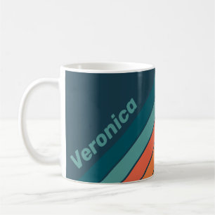 Taza De Café Frente de Cactus del Desierto con Rayas y Nombre