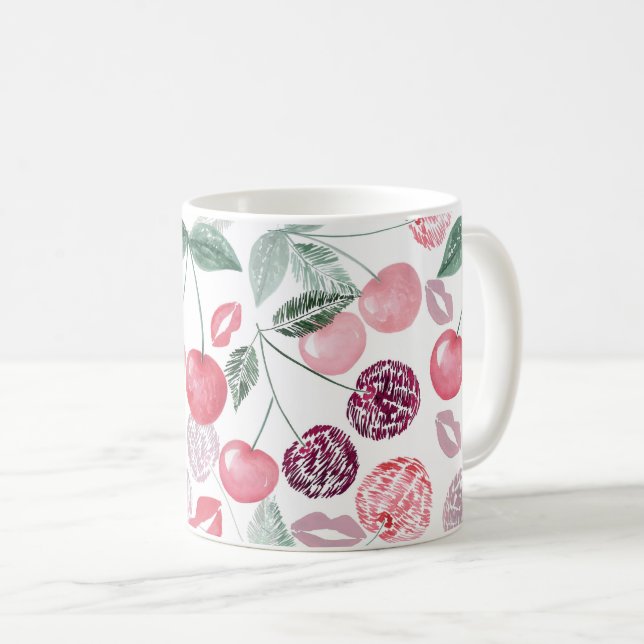 Taza De Café Fresa de cereza roja (Anverso derecho)