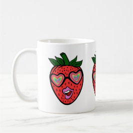 Taza De Café fresa enamorada