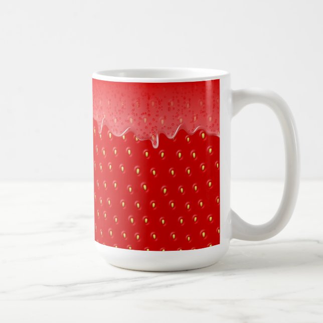 Taza De Café Fresa Textura Fondo Liquido Fruta Jam (Derecha)