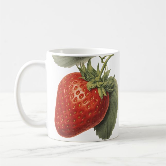 Taza De Café Fresa Vintage  (Izquierda)