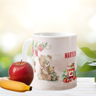 Taza De Café Fresa y oso