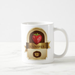 Taza De Café Fresa Y Personalizado De Chocolate Mug