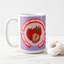 Taza De Café Fresas Jugosas Dulces Fruta de Verano 
