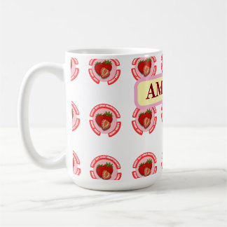 Taza De Café Fresas Jugosas Dulces Fruta de Verano 