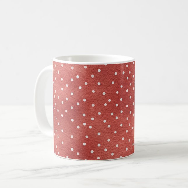 Taza De Café Fresas Rojas con Puntos Blancos (Anverso izquierdo)
