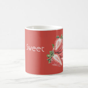 Taza De Café Fresas Rojas Dulces Fruta