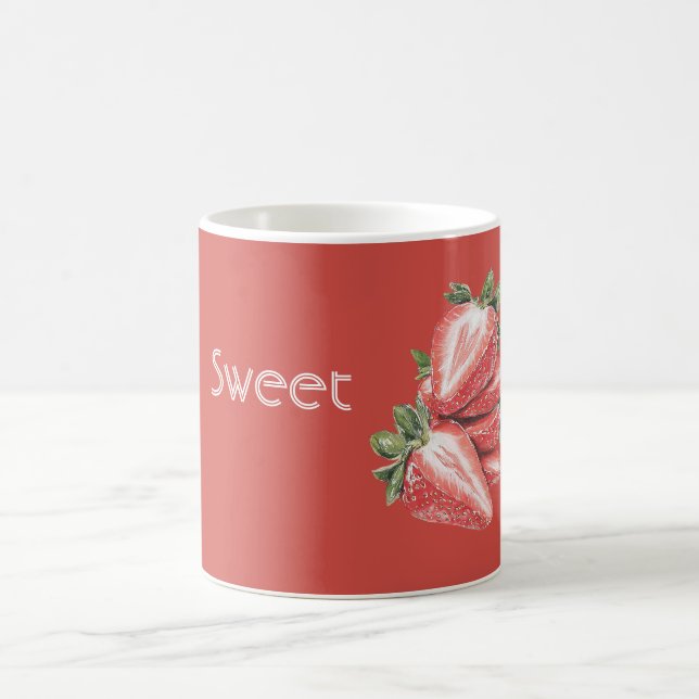 Taza De Café Fresas Rojas Dulces Fruta (Centro)