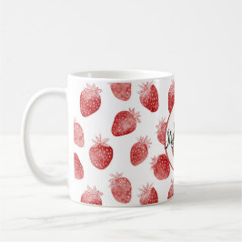 Taza De Café Fresas Rojas Fruta  