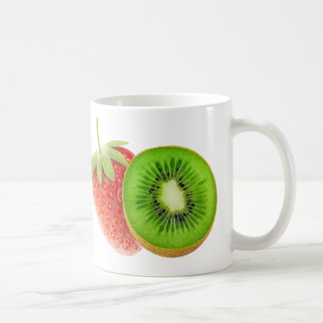 Taza De Café Fresas y kiwi (Derecha)