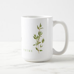 Taza De Café FRESCA THYME Tall White Mug
