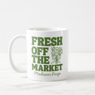 Taza De Café Fresco de Mercado Bridal Shower Verde Caprichoso