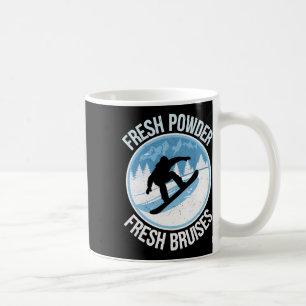 Taza De Café Fresco Polvo Brujas Frescas Snowboard Winter Spo