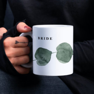 Taza De Café Fresco verde acuarela moderna de Bride